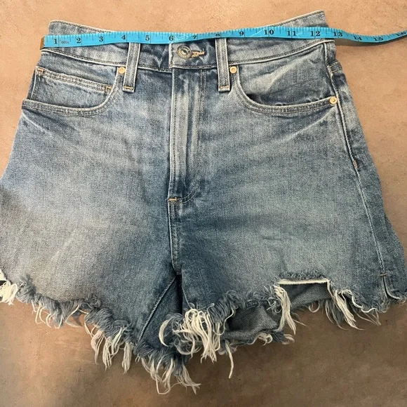 PAIGE Light Blue Distressed “Dani Shorts” - Picture 3 of 8